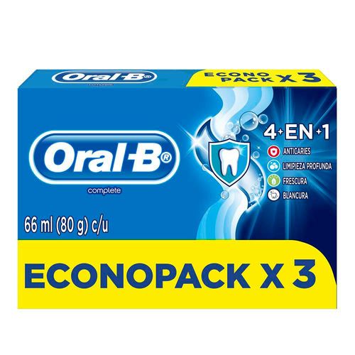 Crema Dental ORALB Complete 4 En 1 x3und (198  ml)