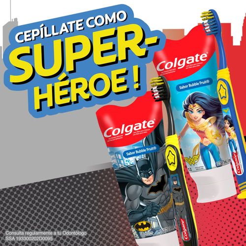 Cepillo De Dientes + Crema Dental COLGATE Super Héroes Niños (1  und)