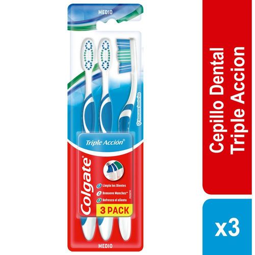 Cepillo de Dientes COLGATE Triple Acción Medio (3  und)