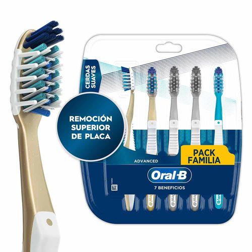 Cepillo De Dientes ORALB Advanced 7 Beneficios Suave (5  und)