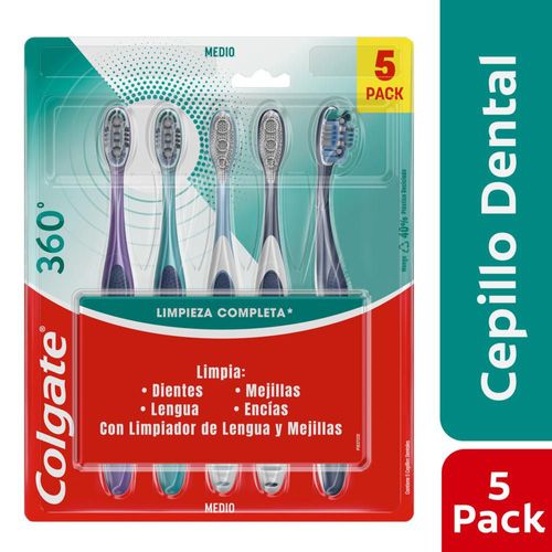 Cepillo de Dientes COLGATE 360° Medio (5  und)