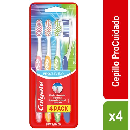 Cepillo de Dientes COLGATE Pro Cuidado Suave (4  und)