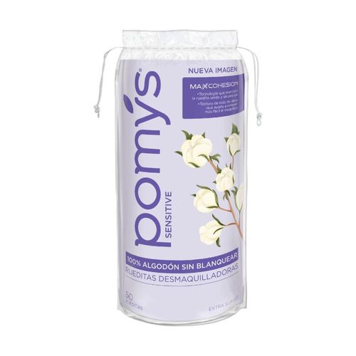 Rueditas desmaquilladoras POMYS faciales sensitive x50und (50  und)