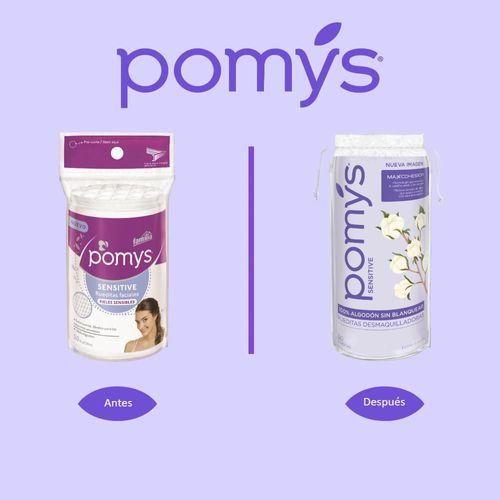 Rueditas desmaquilladoras POMYS faciales sensitive x50und (50  und)