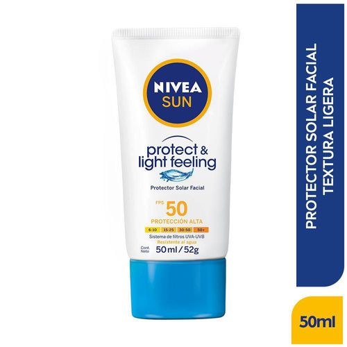 Protector solar NIVEA protect & light feeling fps 50  (50  ml)