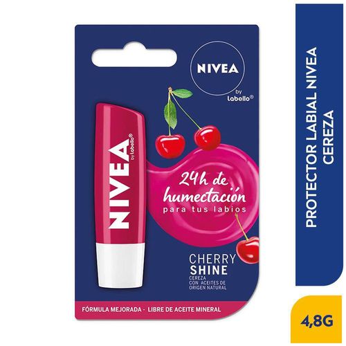 Protector labial NIVEA fruity shine cereza  (4.7  gr)