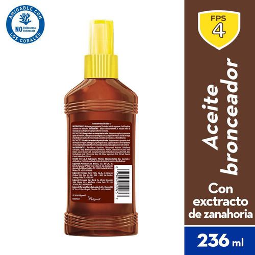 Bronceador BANANA BOAT Extracto zanahoria y aceite de coco (236  ml)