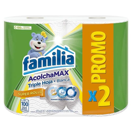 Toalla de cocina FAMILIA Blanca Super Rollo (200  und)