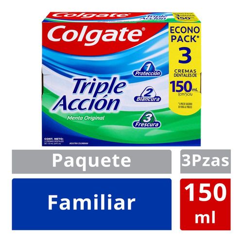 Crema Dental COLGATE Triple Acción x3und 150ml (450  ml)