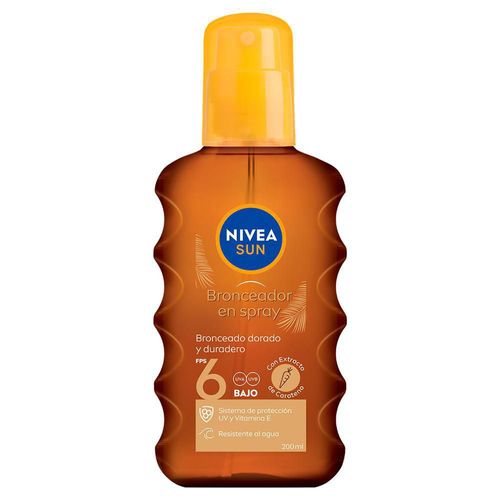 Bronceador NIVEA aceite spray spf 6  (200  ml)