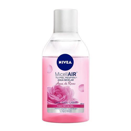 Agua micelar NIVEA desmaquillante agua de rosas  (400  ml)