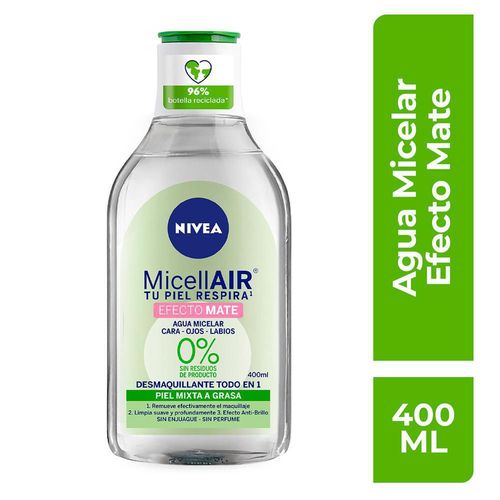 Agua micelar NIVEA desmaquillante efecto mate  (400  ml)