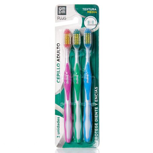 Cepillo dental AMPM PLUS adulto (3  und)