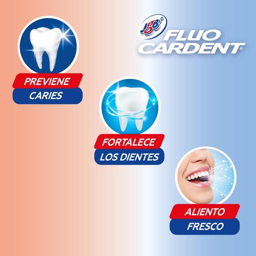 Crema Dental  FLUOCARDENT Prevención Caries x3und 75ml (225  ml)