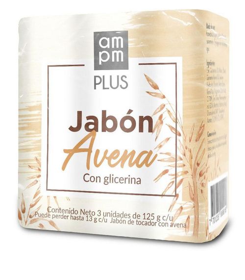 Jabón de tocador AMPM PLUS con avena (375  gr)