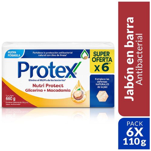 Jabón PROTEX Nutri Protect Macadamia Barra x6und (660  gr)