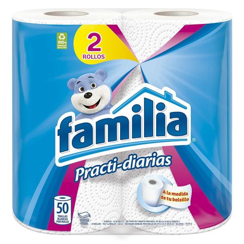 Toallas de cocina FAMILIA Practi díaria blanca  (100  und)