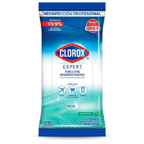 Toallitas Desinfectantes CLOROX  (15  und)