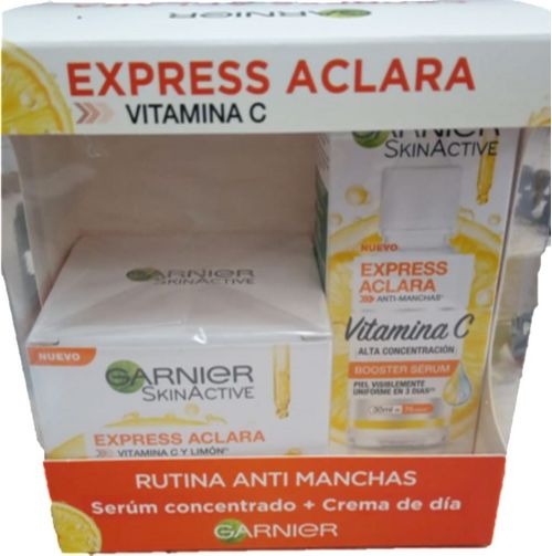 Serum + crema facial GARNIER SKIN ACTIVE Antimanchas express aclara (80  ml)