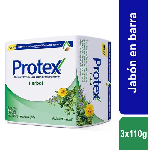 Jabón PROTEX Herbal Barra x3und 110gr  (330  gr)