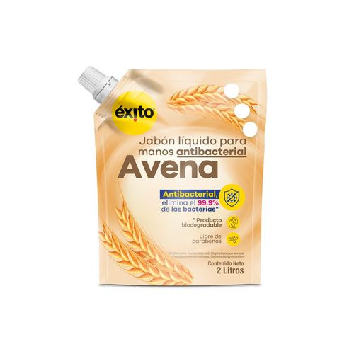 Jabón líquido EXITO MARCA PROPIA antibacterial avena (2000  ml)