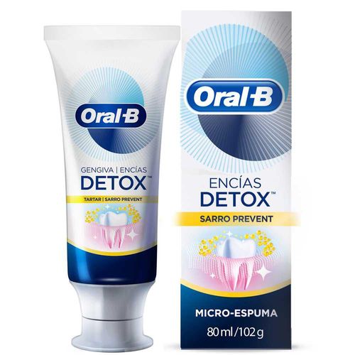 Crema Dental ORALB Encías Detox Sarro Prevent (80  ml)