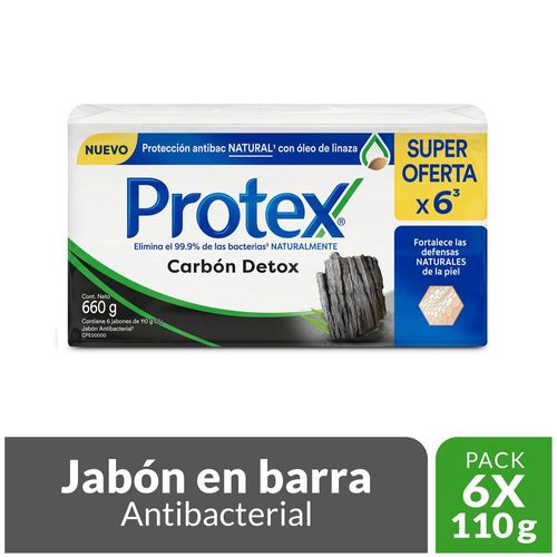 Jabón PROTEX Carbón Detox Barra x6und 110gr  (660  gr)