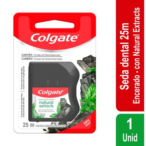 Seda Dental COLGATE Naturals Carbón (25  mts)