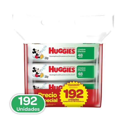 Toallas húmedas HUGGIES Limpieza efectiva (192  und)