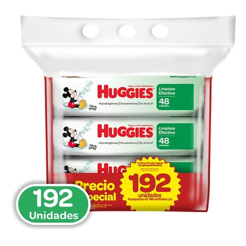 Toallas húmedas HUGGIES Limpieza efectiva (192  und)