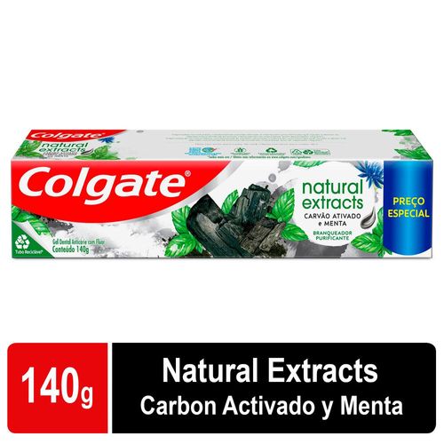 Crema Dental COLGATE Natural Carbón Activado Y Menta (102.7  ml)