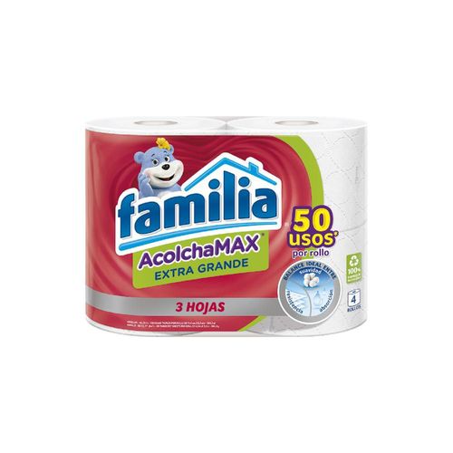 Papel higiénico FAMILIA Acolchamax extra grande x4 rollos (96  mts)