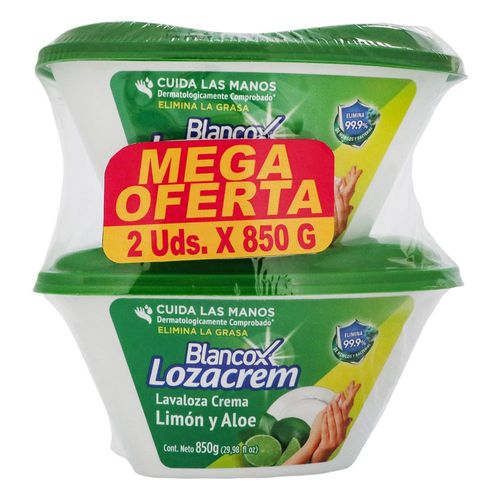 Lavaloza  LOZA CREM x2und aroma limón y aloe (1700  gr)