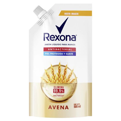 Jabón Líquido REXONA Antibacterial Avena Corporal (500  ml)