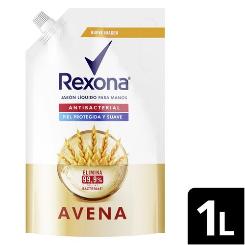 Jabón Líquido REXONA Antibacterial Avena Corporal (1000  ml)