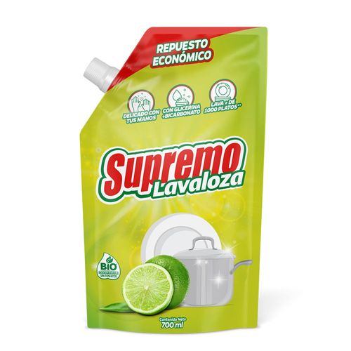 Lavaloza SUPREMO líquido limón doy pack (700  ml)