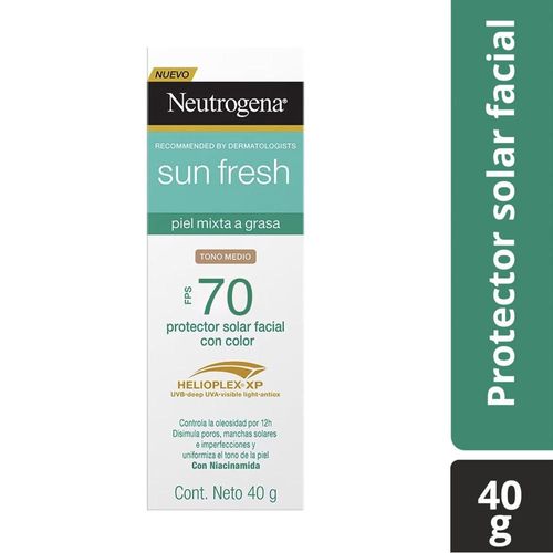 Protector Solar Facial NEUTROGENA Sunfresh Derm Care Tono med FPS70 (40  gr)