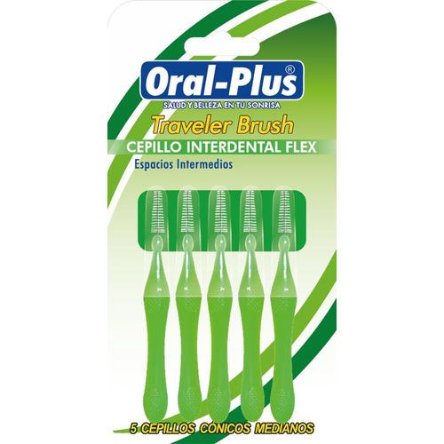 Cepillo Interdental  ORALPLUS ESPACIOS INTERMEDIOS FLEX (5  und)