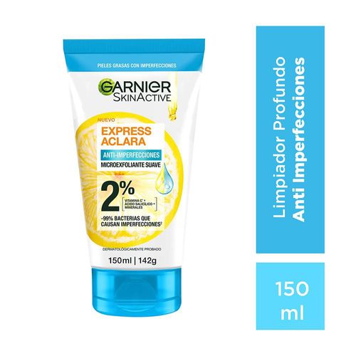 Limpiador facial GARNIER SKIN ACTIVE Express aclara anti imperfecciones (150  ml)