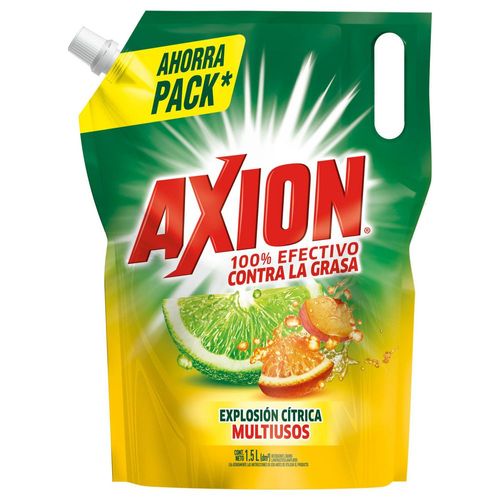 Lavaplatos líquido  AXION explosión cítrica doypack (1500  ml)