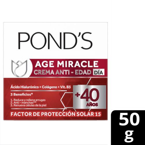 Crema Facial PONDS Age Miracle Antiedad Día (50  gr)