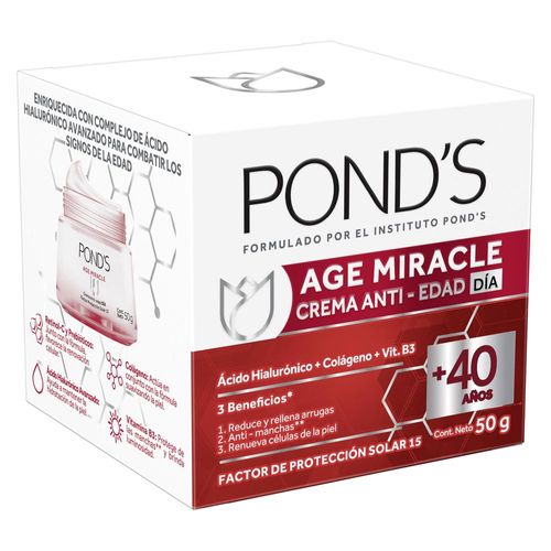 Crema Facial PONDS Age Miracle Antiedad Día (50  gr)