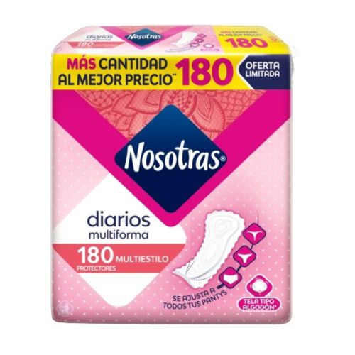 Protectores NOSOTRAS DIARIOS MULTIESTILO (180  und)