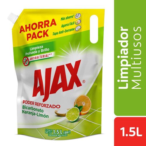 Limpia Pisos AJAX Bicarbonato Naranja (1500  ml)