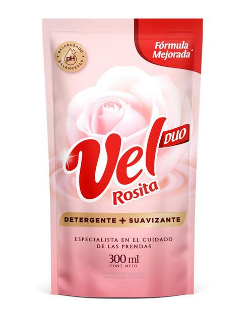 Detergente Líquido VEL ROSITA Con Suavizante Doypack  (900  ml)