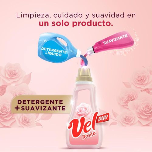 Detergente Líquido VEL ROSITA Con Suavizante Doypack  (900  ml)