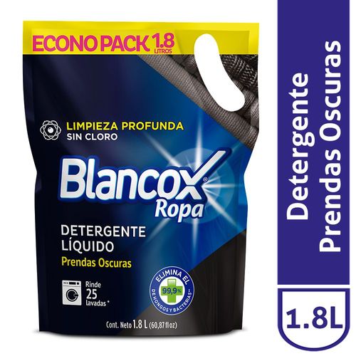 Detergente líquido BLANCOX oscuros intensos limpieza profunda (1800  ml)