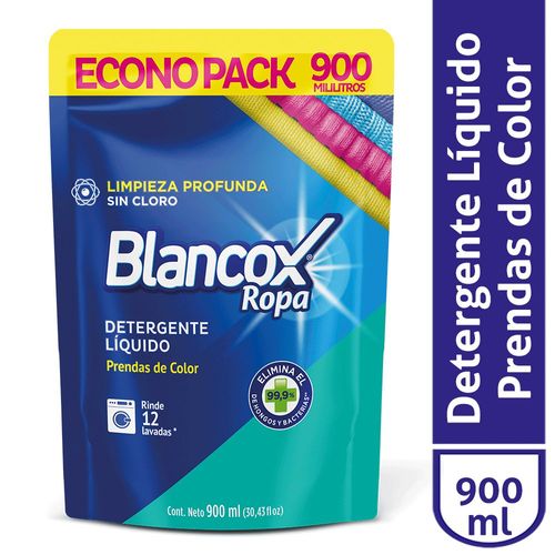 Detergente líquido BLANCOX protección color limpieza profunda (900  ml)