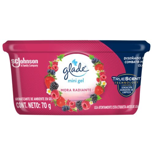 Ambientador GLADE mini gel mora radiante (70  gr)