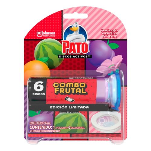 Limpiador inodoro PATO discos activos frutal con aplicador (36  ml)